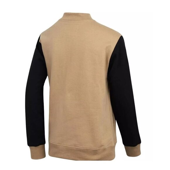 New Balance Boys Fleece Bomber Jacket, Size XL 18 / 20 Tan Black, New With Tags - Picture 2 of 9